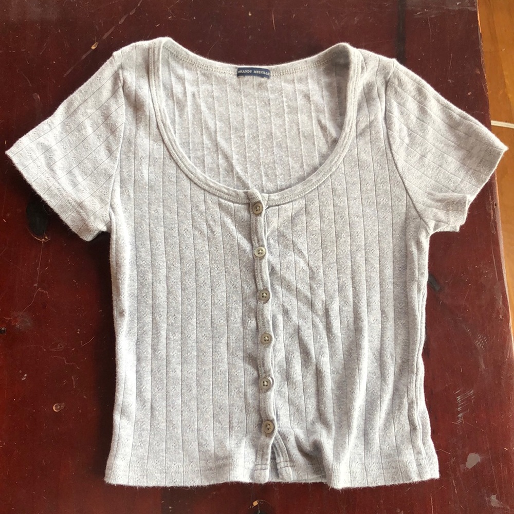 Grey Brandy Melville Crop Top